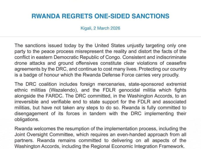 Sanctions américaines contre les RDF : Kigali pris dans l’étau diplomatique de Kinshasa